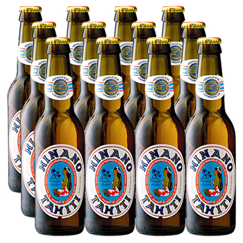 [タヒチお土産]  ヒナノビール 瓶入り 12本セット  【R54021】