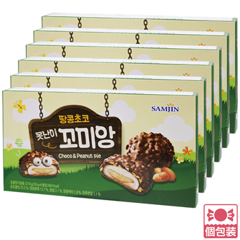 韓国 土産 餅チョコパイ ピーナッツ 6箱セット 個包装【248102】