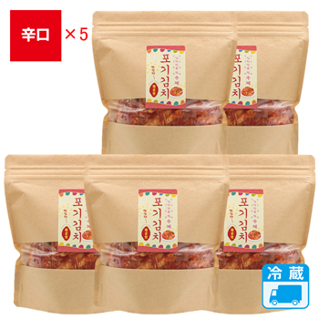 韓国 土産 白菜ポギキムチ (辛口) 5袋セット [別送][代引不可]【F08202】