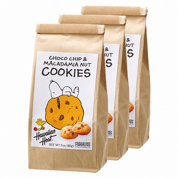 アメリカ | スヌーピー マカデミアナッツ チョコチップクッキー 3袋セット【202023】
