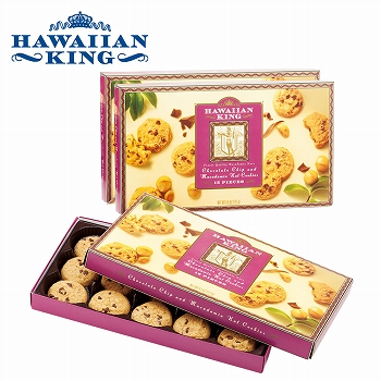 ハワイ | ハワイアンキング マカデミアナッツ チョコチップクッキー 3箱セット【203044】