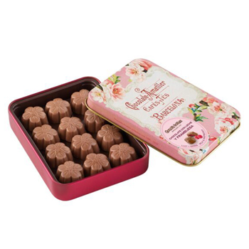 スペイン 土産 フラワーチョコレート・ラズベリー缶【251413】 | 三洋
