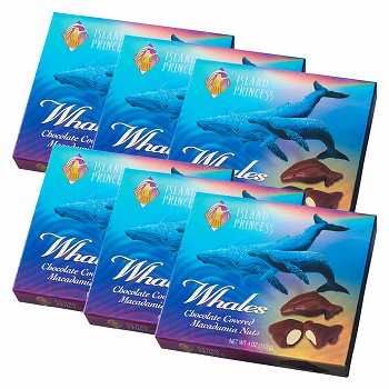 ハワイ | アイランドプリンセス ホエールマカデミアナッツチョコレート 6箱セット【203029】
