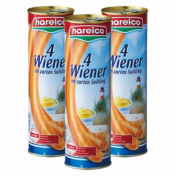 ドイツ 土産 ハライコ 缶入りロングソーセージ 3缶セット【441249】