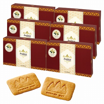 カンボジア | アンコールワットクッキー (アンコールクッキー カシューナッツ) 6箱セット【206097】