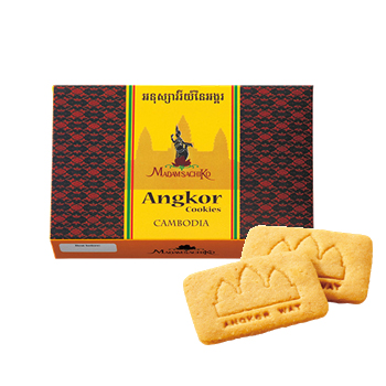 カンボジア | マダムサチコ アンコールワットクッキー（アンコールクッキー） スクエア型 1箱 【105640】