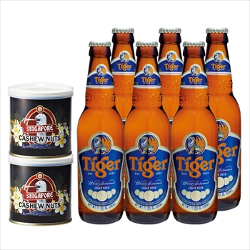 シンガポール | タイガービール 6本 ＆ 塩味カシューナッツ 2缶セット【L06003】