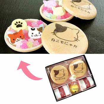 ねこもにゃか つぶあん 最中 ( 猫もにゃか 猫最中 ねこもなか