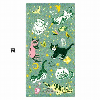 日本製 抗菌 マスクケース ねこと星（猫と星柄） 3ポケットタイプ DESIGNERS JAPAN マスク入れ 【880264】