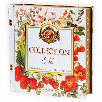 バシラーティー BASILUR TEA コレクションNO1 アソートブック缶 TEA BOOK (紅茶＆緑茶のフルーツフレーバー ティーバッグ 4種セット)【105896】