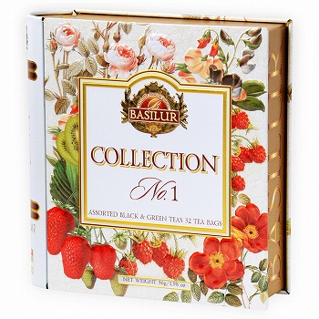 バシラーティー BASILUR TEA コレクションNO1 アソートブック缶 TEA BOOK (紅茶&緑茶のフルーツフレーバー ティーバッグ 4種セット)【105896】