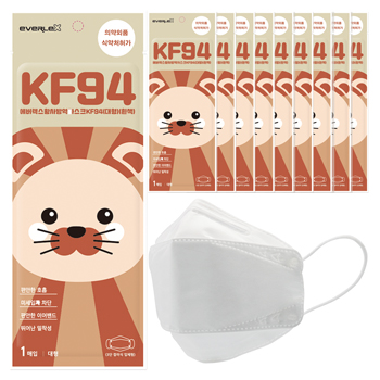 韓国 KF94 マスク everlex 10枚セット (エバーレックス ライオンパッケージ) 個包装 大人用【880392】